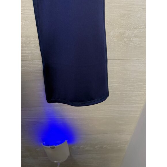 High-Waisted Navy Flared Leggings For Women Size 150 Stretchy & Comfortable Fabr - Picture 5 of 10